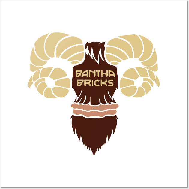 Bantha Bricks Charge Ahead ver1 Wall Art by banthabricks